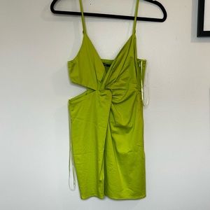 Zara Green Cutout Mini Dress